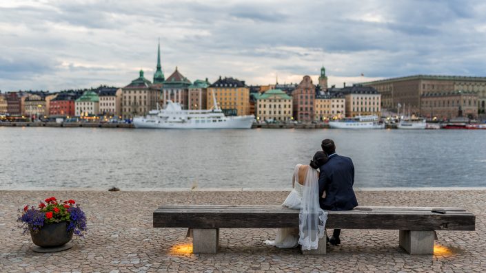 Wedding photo session in Stockholm, Skeppsholmen