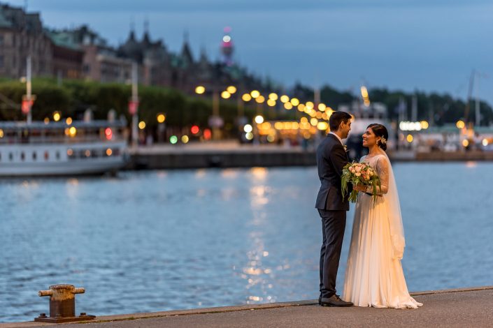 Wedding photo session in Stockholm, Strandvägen